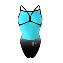 Costume intero donna da allenamento NEW YORK 003N - Nero, vista posteriore