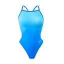 Costume intero donna da allenamento NEW YORK 004NF - Turchese, vista frontale