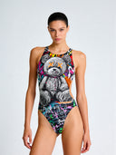 Damen-Trainings-Einzelbadanzug PINUP 459PF - Psycho