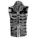 Poncho in microfibra 34PO - Skel vista 2 — telo in microfibra, BONESWIMMER Made in Italy