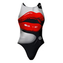 Costume intero bambina da allenamento PINUP 377P - Lips — costume intero da nuoto, BONESWIMMER Made in Italy
