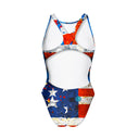 Costume intero bambina da allenamento PINUP 451P - Starskull vista 3 — costume intero da nuoto, BONESWIMMER Made in Italy