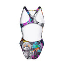 Costume intero bambina da allenamento PINUP 459PF - Psycho vista 3 — costume intero da nuoto, BONESWIMMER Made in Italy