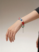 Bracciale Corsia Victory 604 Marina + Verde vista 2 — portachiavi, BONESWIMMER Made in Italy