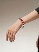 Bracciale Corsia Victory 607 Rosso Dominante vista 2 — portachiavi, BONESWIMMER Made in Italy