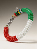 Bahnleinen-Armband Victory 611 Italien Trikolore Ansicht 4 — Schlüsselanhänger, BONESWIMMER Made in Italy