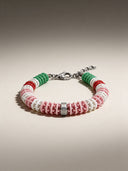 Bracciale Corsia Victory 634 Rosa Bianco — portachiavi, BONESWIMMER Made in Italy