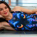 Costume intero donna da allenamento PINUP 447PF - Quarzo, dettaglio del modello
