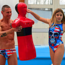 Costume intero bambina da allenamento PINUP 451P - Starskull vista 2 — costume intero da nuoto, BONESWIMMER Made in Italy