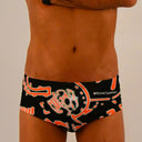 Parigamba uomo da allenamento UCLA 206UF - Teschio Neon vista 2 — costume da nuoto uomo, BONESWIMMER Made in Italy