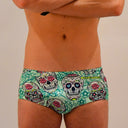 Parigamba uomo da allenamento UCLA 208UF - Teschi Mex vista 2 — costume da nuoto uomo, BONESWIMMER Made in Italy