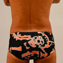 Parigamba uomo da allenamento UCLA 206UF - Teschio Neon vista 3 — costume da nuoto uomo, BONESWIMMER Made in Italy