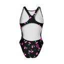 Costume intero donna da allenamento PINUP 561PF Ciliegie, vista posteriore