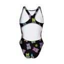 Costume intero donna da allenamento PINUP 490PF - Abibò, vista posteriore