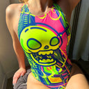 Costume intero donna da allenamento PINUP 485PF - Enjoy, vista frontale