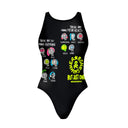 Costume intero donna da allenamento PINUP 486PF - Monster, vista frontale