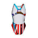 Costume intero bambina da allenamento PINUP 494P - Breast vista 2 — costume intero da nuoto, BONESWIMMER Made in Italy