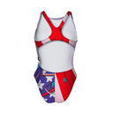 Costume intero bambina da allenamento PINUP 493P - Fly vista 2 — costume intero da nuoto, BONESWIMMER Made in Italy