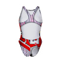 Costume intero donna da allenamento PINUP 495P - Free, vista posteriore