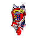 Costume intero bambina da allenamento PINUP 495P - Free — costume intero da nuoto, BONESWIMMER Made in Italy