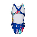 Costume intero bambina da allenamento PINUP 497P - Medley vista 2 — costume intero da nuoto, BONESWIMMER Made in Italy