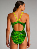 Costume intero donna da allenamento IBIZA 230I - Puzzle, dettaglio del modello