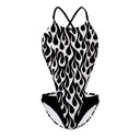 Costume intero donna da mare Dega L032D - Fiamma Bianca, vista frontale