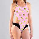 Costume intero donna da mare Dega L027DF - Paperotte, dettaglio indossato