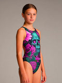 Costume intero bambina da allenamento PINUP 555PF - Demetra, vista frontale