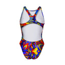 Costume intero bambina da allenamento PINUP 543PF - Blue skull — costume intero da nuoto, BONESWIMMER Made in Italy