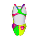 Costume intero donna da allenamento PINUP 535PF - Slime vista 4 — costume intero da nuoto, BONESWIMMER Made in Italy