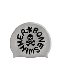 Cuffia silicone - Argento Logo Silver — cuffia da nuoto, BONESWIMMER Made in Italy