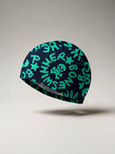 Cuffia in tela - 108CF Blu logo menta
