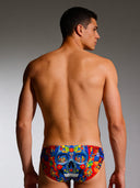 Slip da nuoto uomo da allenamento H2OTTO 435HF - Blue skull