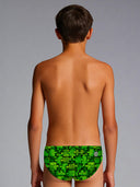 Slip da nuoto bambino da allenamento H2OTTO 426H - Puzzle, vista posteriore