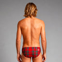Slip da nuoto uomo da allenamento H2OTTO 423H - Tartan vista 2 — costume da nuoto uomo, BONESWIMMER Made in Italy