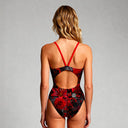 Costume intero donna da allenamento IBIZA 220I - Teschio Cremisi, vista posteriore