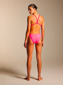 Costume intero donna da allenamento NEW YORK 001NF - Fucsia, vista posteriore