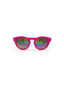 Runde Sonnenbrille - Neon-Fuchsia + Neon-Grün