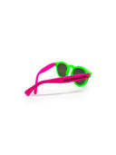 Runde Sonnenbrille - Neon-Grün + Neon-Fuchsia