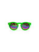 Runde Sonnenbrille - Neon-Grün + Neon-Fuchsia