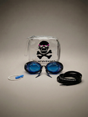 Occhialini Svedesi Mirror con silicone Soft Frame - Blu Specchio Blu vista 2 — occhialini da nuoto, BONESWIMMER Made in Italy