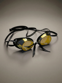 Occhialini Svedesi Mirror con silicone Soft Frame - Giallo Specchio Silver — occhialini da nuoto, BONESWIMMER Made in Italy