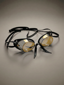 Occhialini Svedesi Mirror con silicone Soft Frame - Trasparente Specchio Gold — occhialini da nuoto, BONESWIMMER Made in