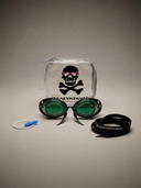 Occhialini Svedesi Mirror con silicone Soft Frame - Verde Specchio Silver vista 2 — occhialini da nuoto, BONESWIMMER Made in