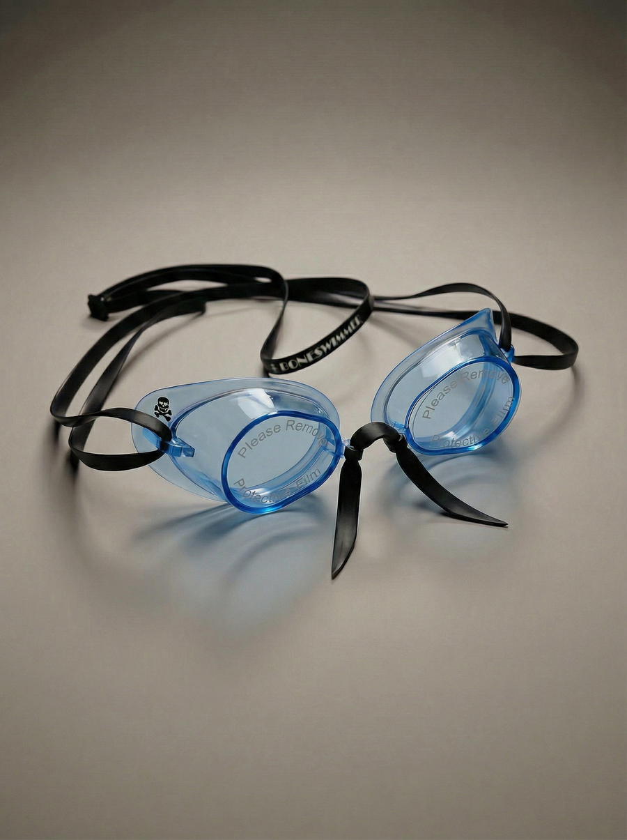 Schwedenbrille mit Silikon Soft Frame — Hellblau