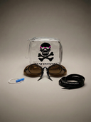 Occhialini Svedesi con silicone Soft Frame - Marrone vista 2 — occhialini da nuoto, BONESWIMMER Made in Italy