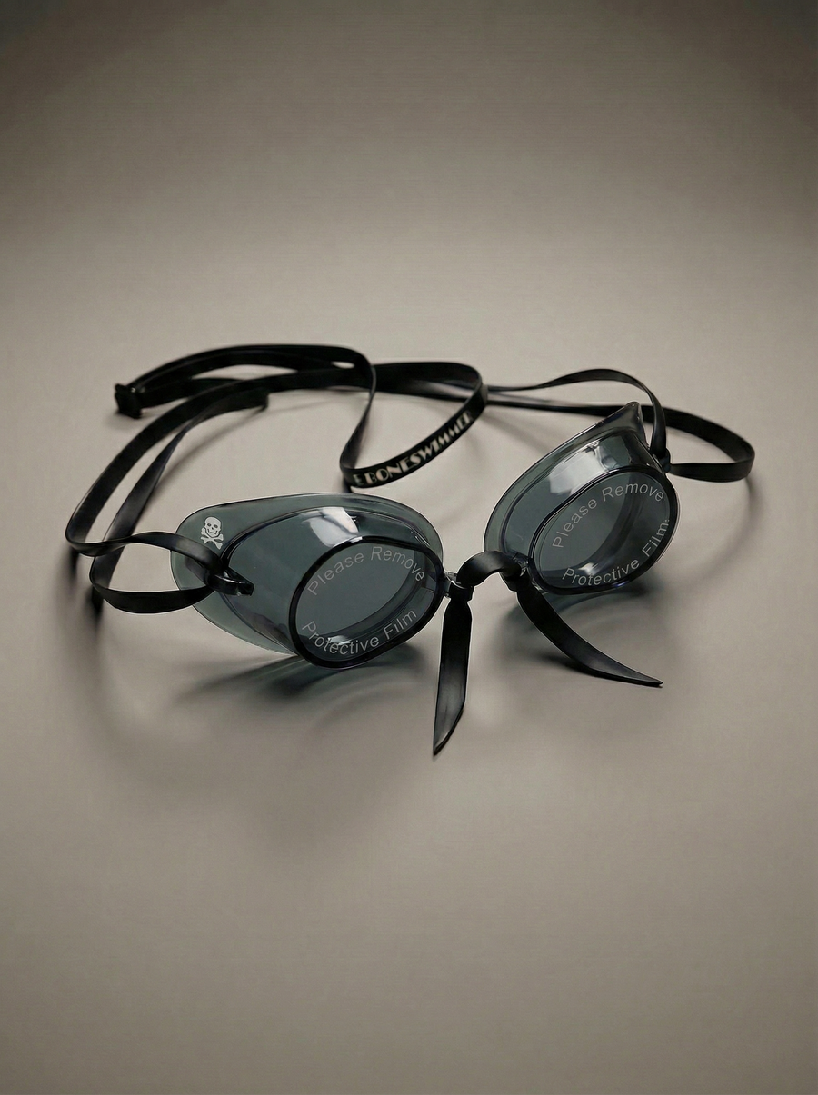 Schwedenbrille mit Silikon Soft Frame — Schwarz