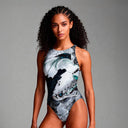 Costume intero donna da allenamento PINUP 522P - Raku, vista frontale