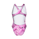 Costume intero donna da allenamento PINUP 525P - Teschio Lana, vista posteriore